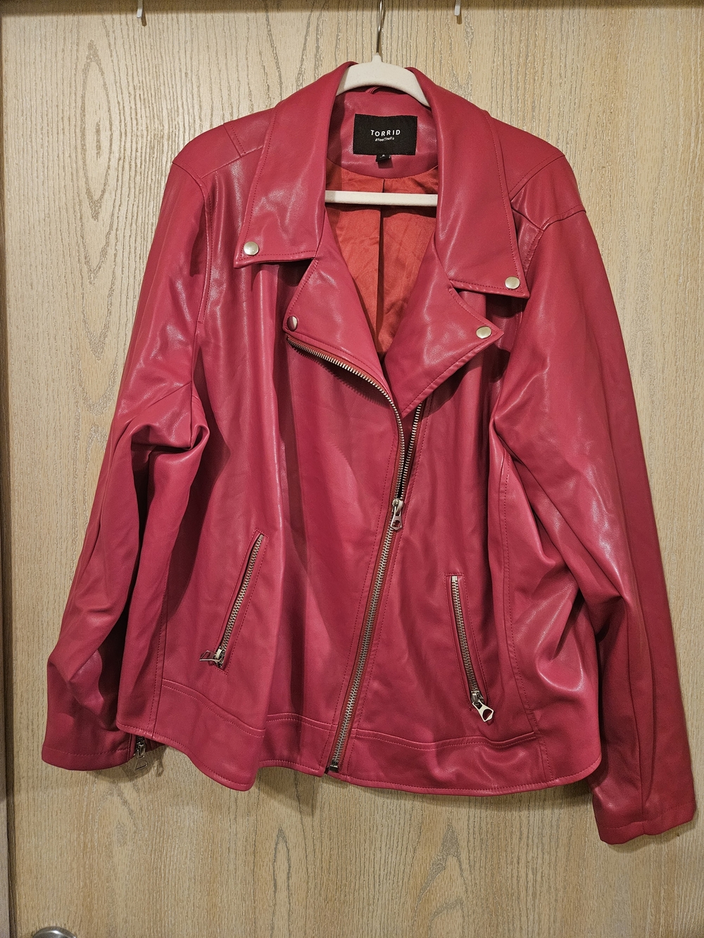 Torrid Pink Faux Leather Moto Jacket